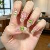 New kids fun green apple elements nails tridimensionales pegatinas frescura fruta viento emboss uñas decorativas stickers Application Scenario